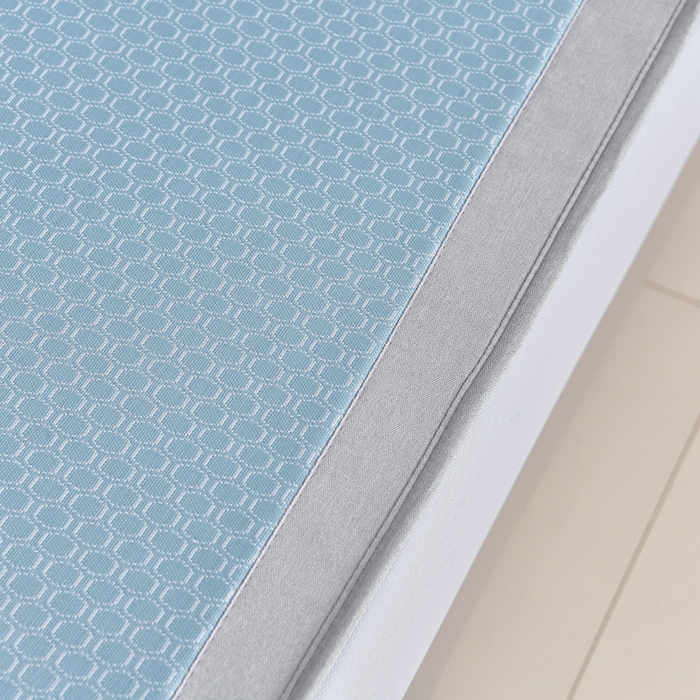 91家纺网 家纺一手货源 找家纺 小牛席业 2026新款小冰块大象凉感冰丝席（床笠款）凉席竹席藤席冰藤席乳胶席豆豆席 蓝色