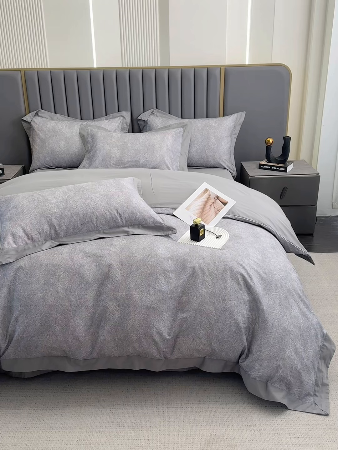 91家纺网 家纺一手货源 找家纺 （总）乐蔻家纺 2026新款宽边数码精梳长绒棉纯棉四件套