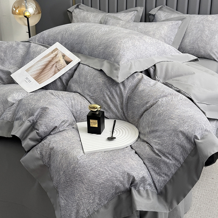 91家纺网 家纺一手货源 找家纺 （总）乐蔻家纺 2026新款宽边数码精梳长绒棉纯棉四件套