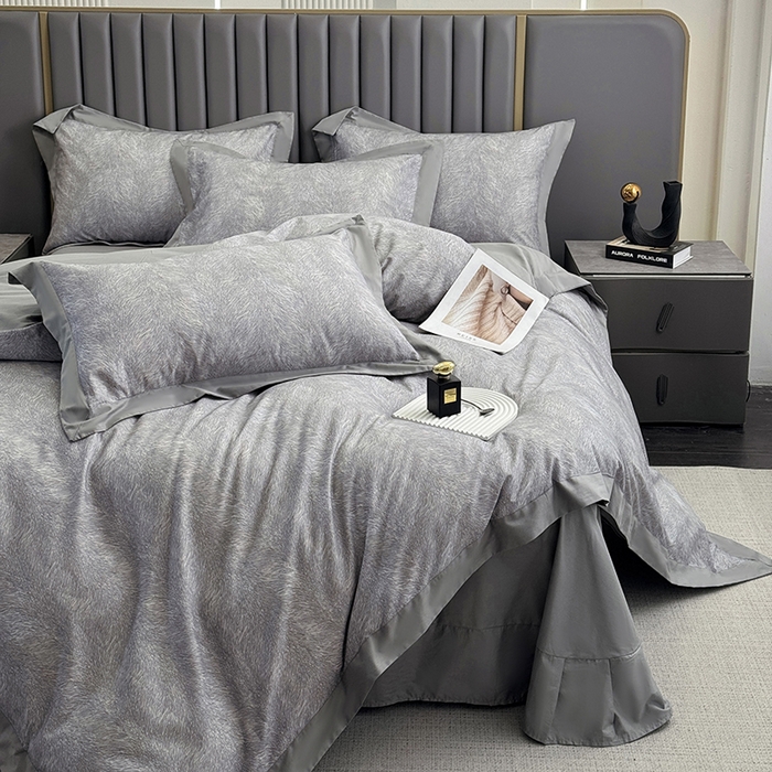 91家纺网 家纺一手货源 找家纺 （总）乐蔻家纺 2026新款宽边数码精梳长绒棉纯棉四件套