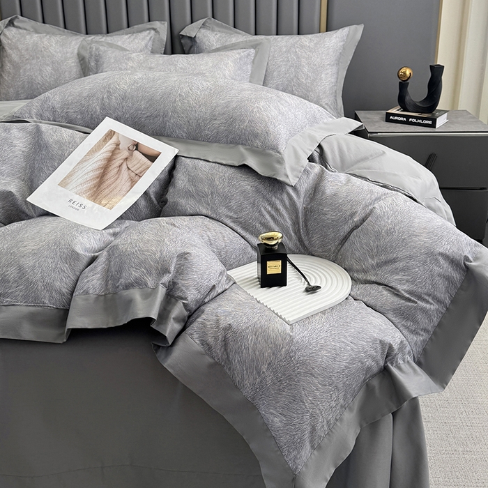 91家纺网 家纺一手货源 找家纺 （总）乐蔻家纺 2026新款宽边数码精梳长绒棉纯棉四件套