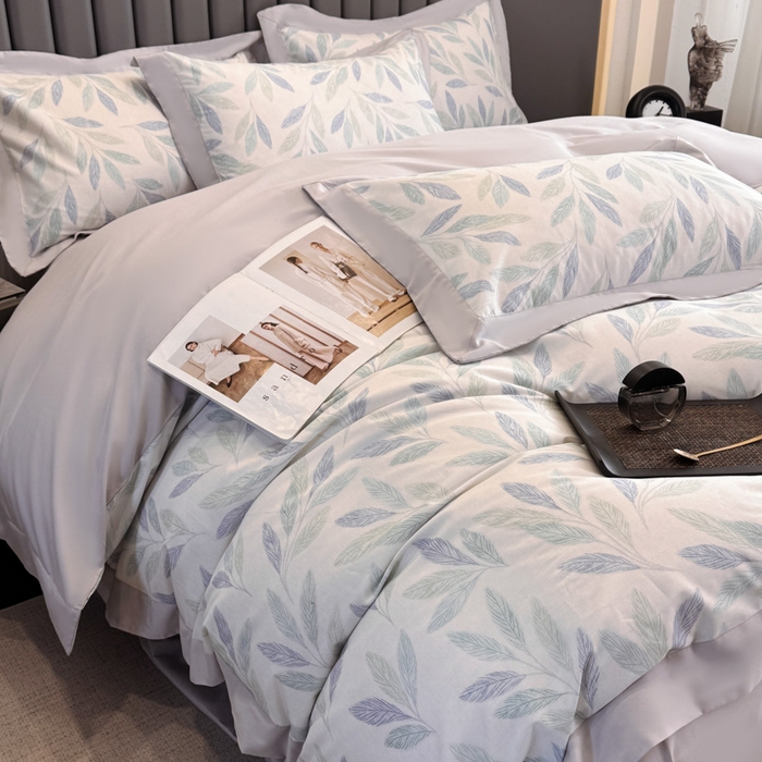 91家纺网 家纺一手货源 找家纺 （总）乐蔻家纺 2026新款宽边数码精梳长绒棉纯棉四件套