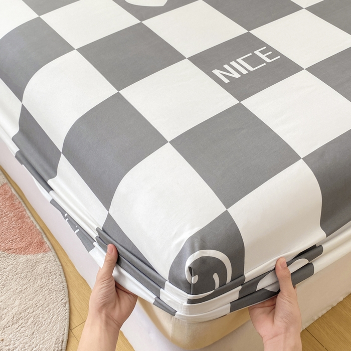 91家纺网 家纺一手货源 找家纺 朵朵家纺 2025新款超柔水洗棉云感印花单床笠床垫保护套床笠（床垫保护套可定制尺寸 ）-场景一 简单时尚