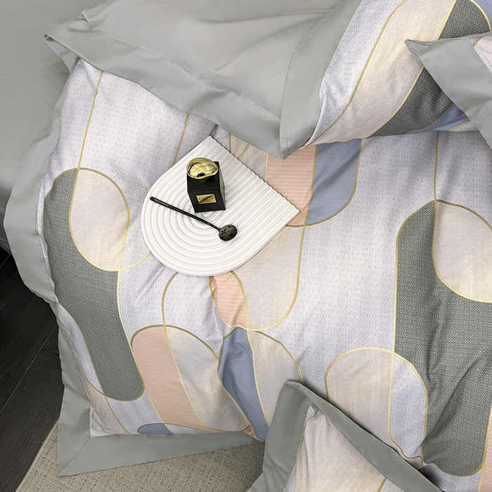 91家纺网 家纺一手货源 找家纺 乐蔻家纺 2026新款宽边数码精梳长绒棉纯棉四件套 梅德