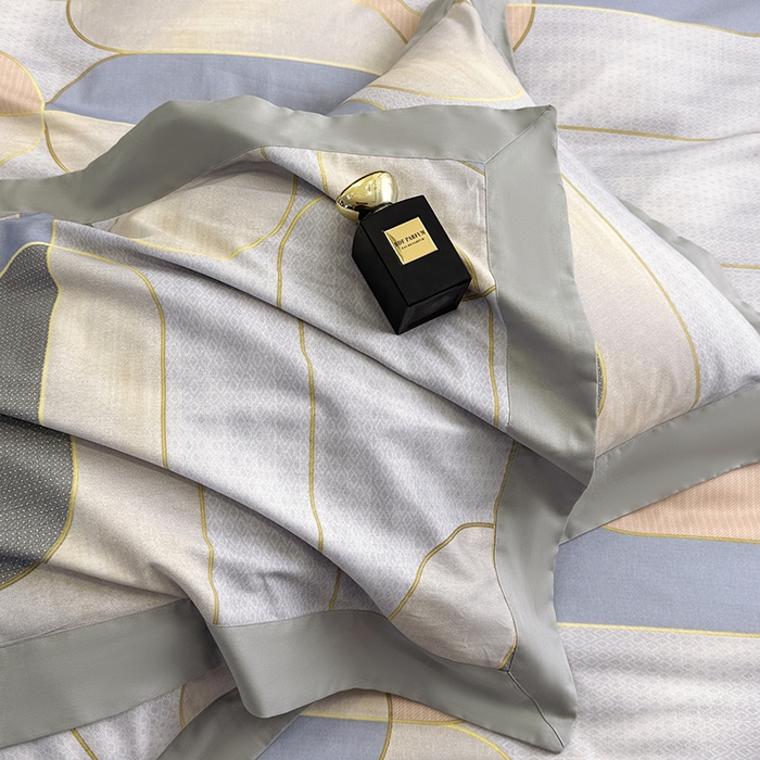 91家纺网 家纺一手货源 找家纺 乐蔻家纺 2026新款宽边数码精梳长绒棉纯棉四件套 梅德