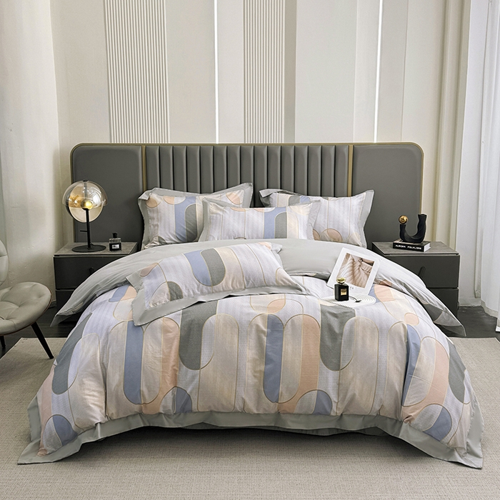 91家纺网 家纺一手货源 找家纺 乐蔻家纺 2026新款宽边数码精梳长绒棉纯棉四件套 梅德