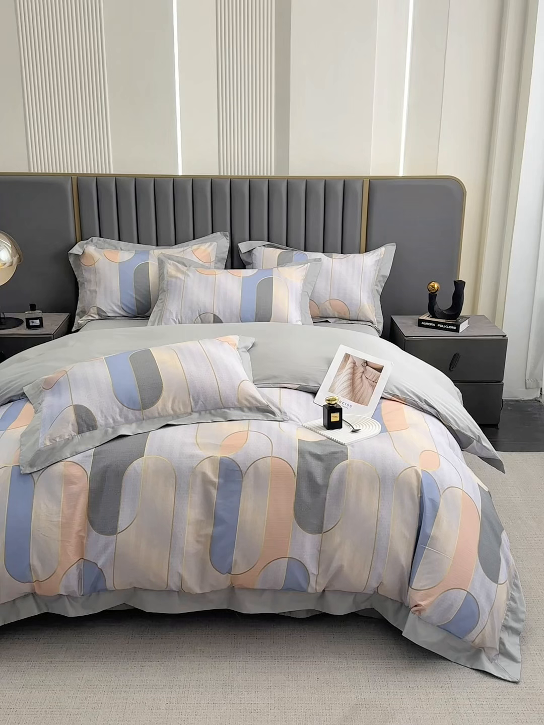 91家纺网 家纺一手货源 找家纺 乐蔻家纺 2026新款宽边数码精梳长绒棉纯棉四件套 梅德