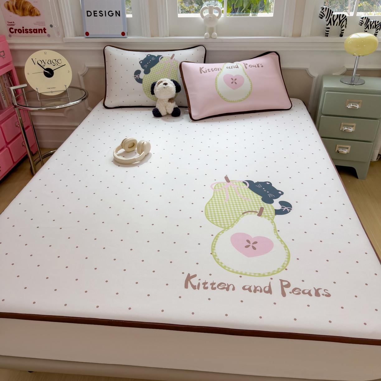 91家纺网 家纺一手货源 找家纺 （总）丝羽坊 2026新款ins设计师原创大版小清新卡通冰皮复合软凉席 