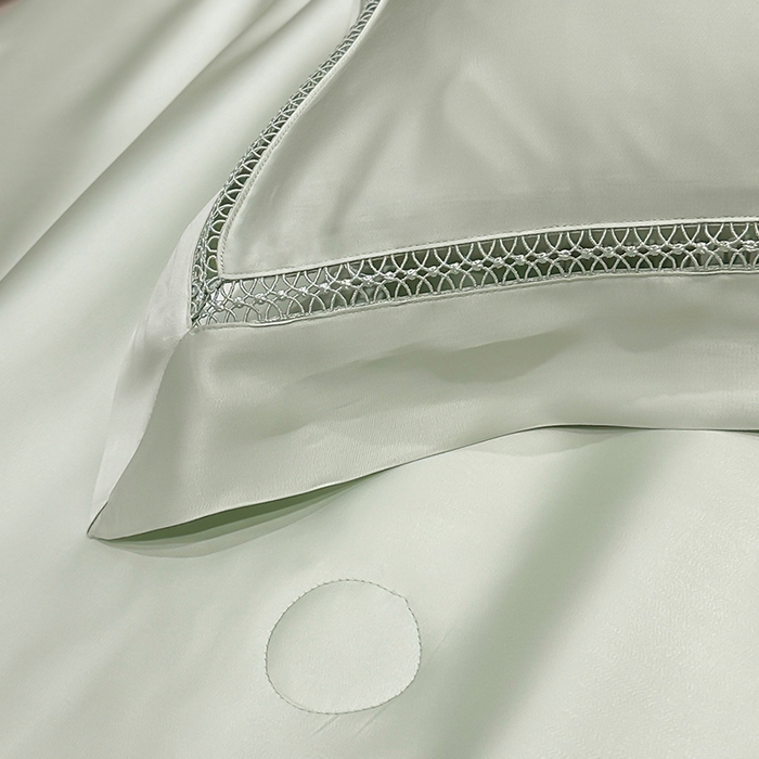 91家纺网 家纺一手货源 找家纺 欧夏家纺 2026新款兰精天丝刺绣镂空夏被空调被夏凉被薄被子-泊莱丽 牛油果