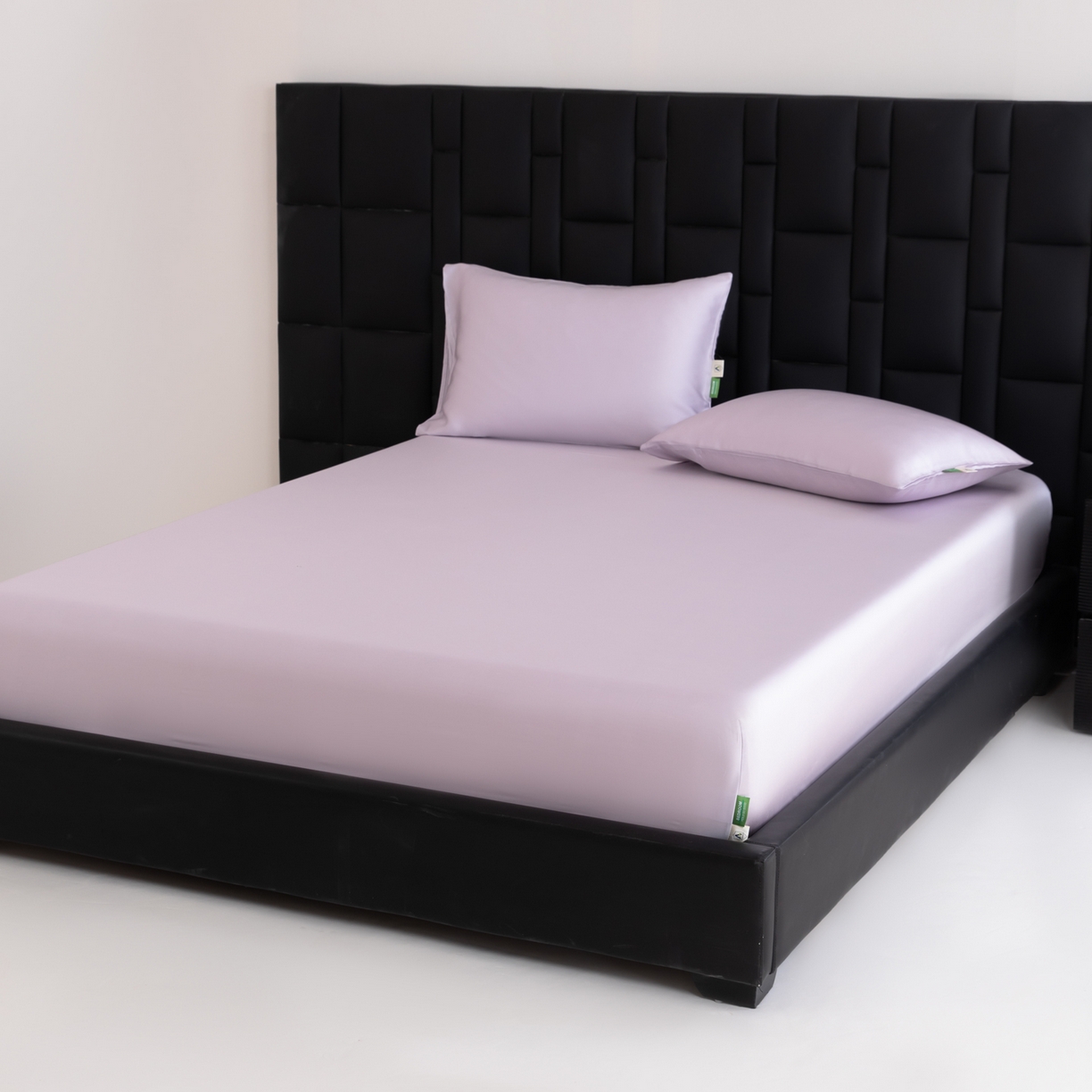 91家纺网 家纺一手货源 找家纺 眠博士 2026新款60S天丝莱赛尔纯色床笠-场景一 60S天丝床笠-迷香紫