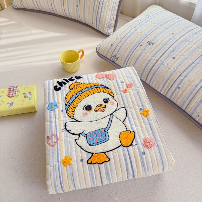 91家纺网 家纺一手货源 找家纺 （总）赛丽雅 2026春夏新款毛巾绣床盖三件套