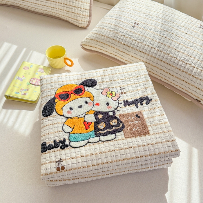 91家纺网 家纺一手货源 找家纺 （总）赛丽雅 2026春夏新款毛巾绣床盖三件套