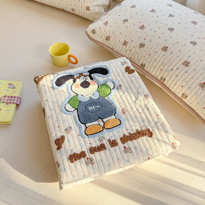 91家纺网 家纺一手货源 找家纺 （总）赛丽雅 2026春夏新款毛巾绣床盖三件套