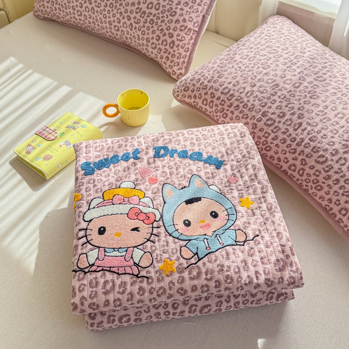 91家纺网 家纺一手货源 找家纺 （总）赛丽雅 2026春夏新款毛巾绣床盖三件套