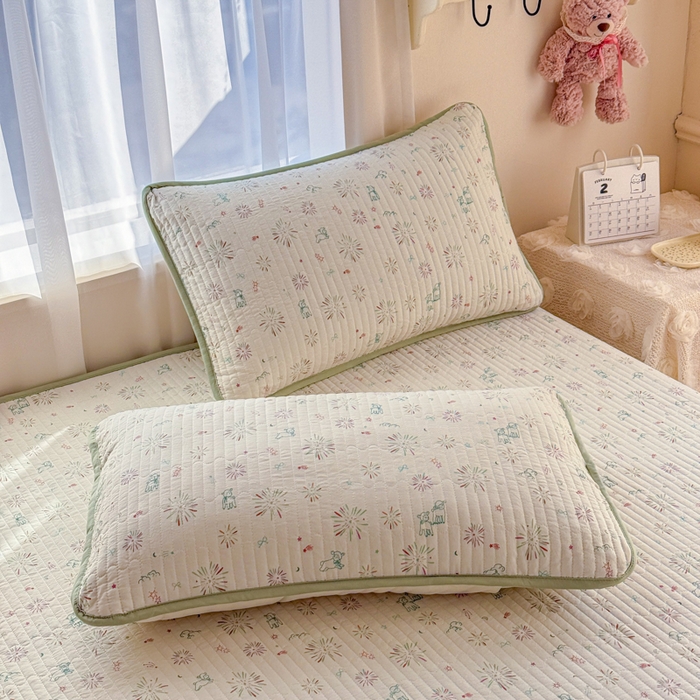 91家纺网 家纺一手货源 找家纺 赛丽雅 2026春夏新款毛巾绣床盖三件套 马上有钱