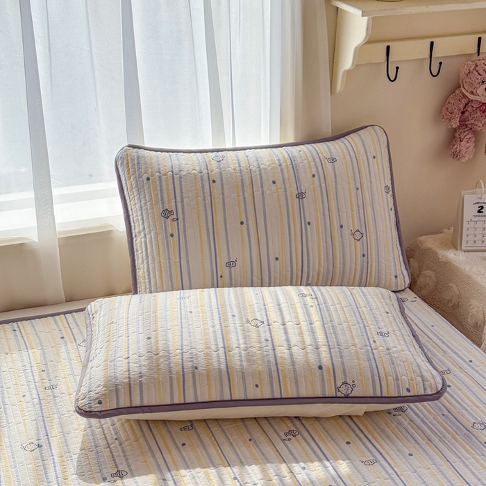 91家纺网 家纺一手货源 找家纺 赛丽雅 2026春夏新款毛巾绣床盖三件套 小鸭鸭