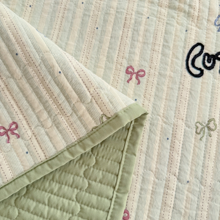 91家纺网 家纺一手货源 找家纺 赛丽雅 2026春夏新款毛巾绣床盖三件套 青春女孩