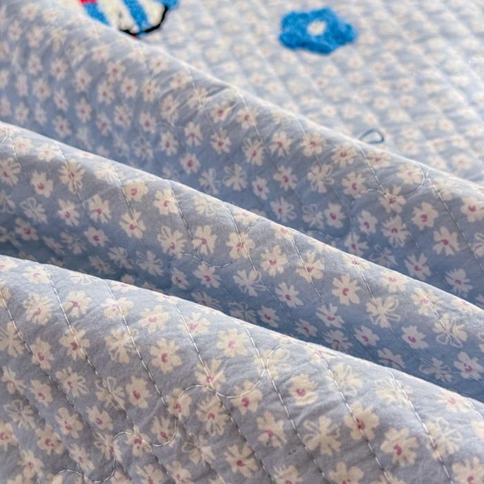 91家纺网 家纺一手货源 找家纺 赛丽雅 2026春夏新款毛巾绣床盖三件套 音乐家