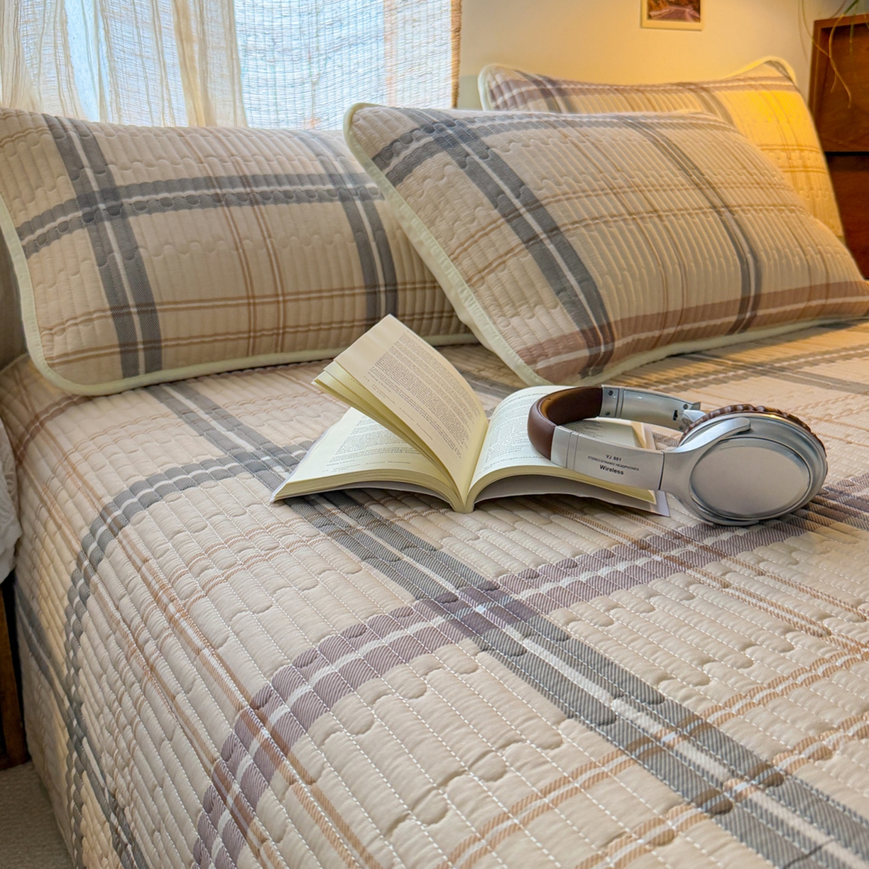 91家纺网 家纺一手货源 找家纺 默忆 2026新款A类小清新四季可用学生宿舍床单  单件全棉炕盖床盖炕毯三件套 格调