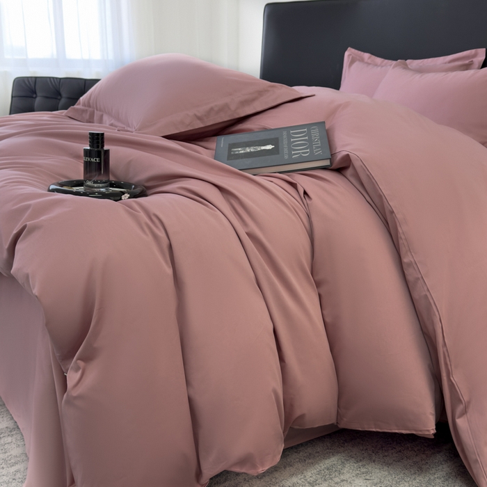 91家纺网 家纺一手货源 找家纺 （总）乐蔻家纺 2026新款100S长绒棉纯棉素色款四件套