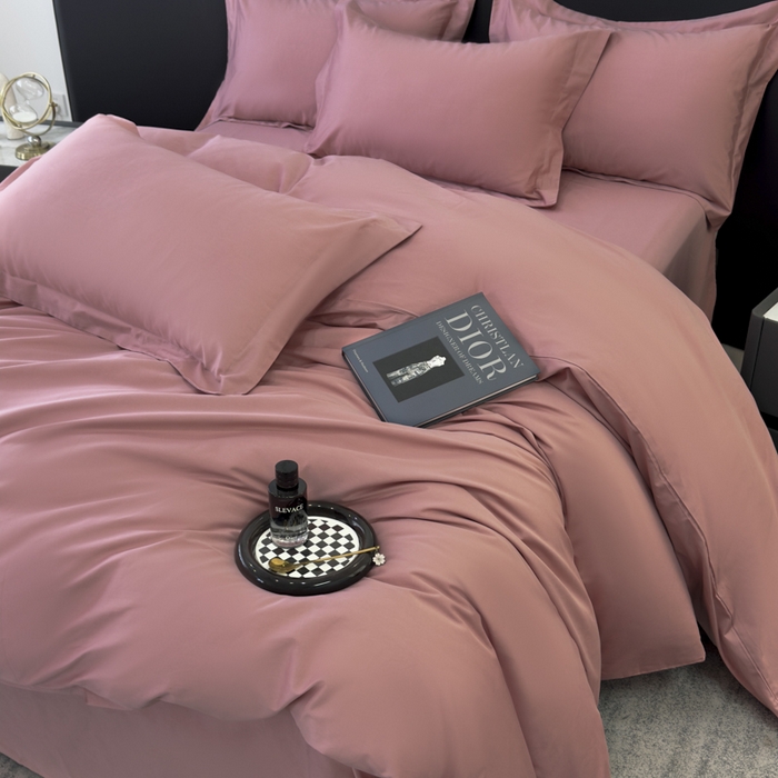 91家纺网 家纺一手货源 找家纺 （总）乐蔻家纺 2026新款100S长绒棉纯棉素色款四件套