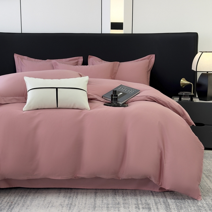 91家纺网 家纺一手货源 找家纺 （总）乐蔻家纺 2026新款100S长绒棉纯棉素色款四件套