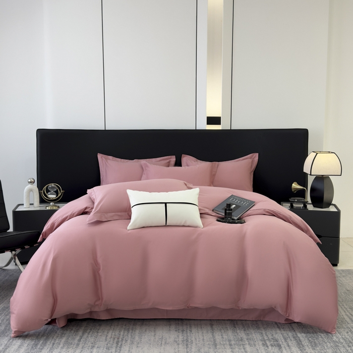 91家纺网 家纺一手货源 找家纺 （总）乐蔻家纺 2026新款100S长绒棉纯棉素色款四件套