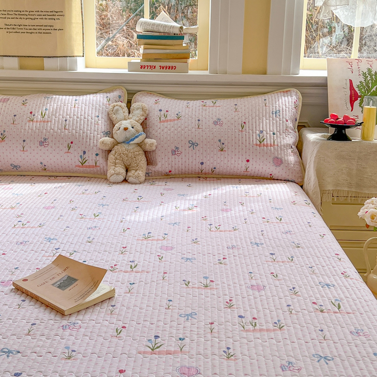 91家纺网 家纺一手货源 找家纺 默忆 2026新款A类小清新四季可用学生宿舍床单  单件全棉炕盖床盖炕毯三件套 觅香