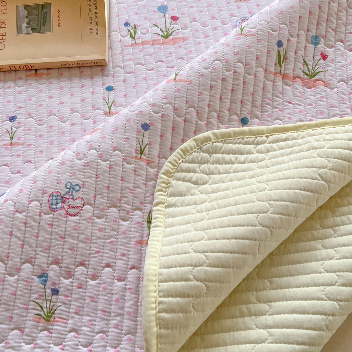 91家纺网 家纺一手货源 找家纺 默忆 2026新款A类小清新四季可用学生宿舍床单  单件全棉炕盖床盖炕毯三件套 觅香