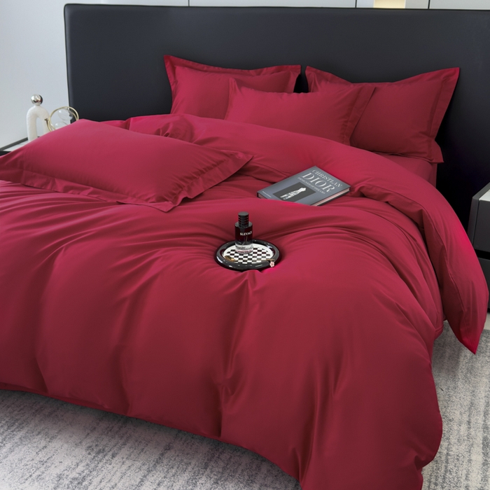 91家纺网 家纺一手货源 找家纺 （总）乐蔻家纺 2026新款100S长绒棉纯棉素色款四件套