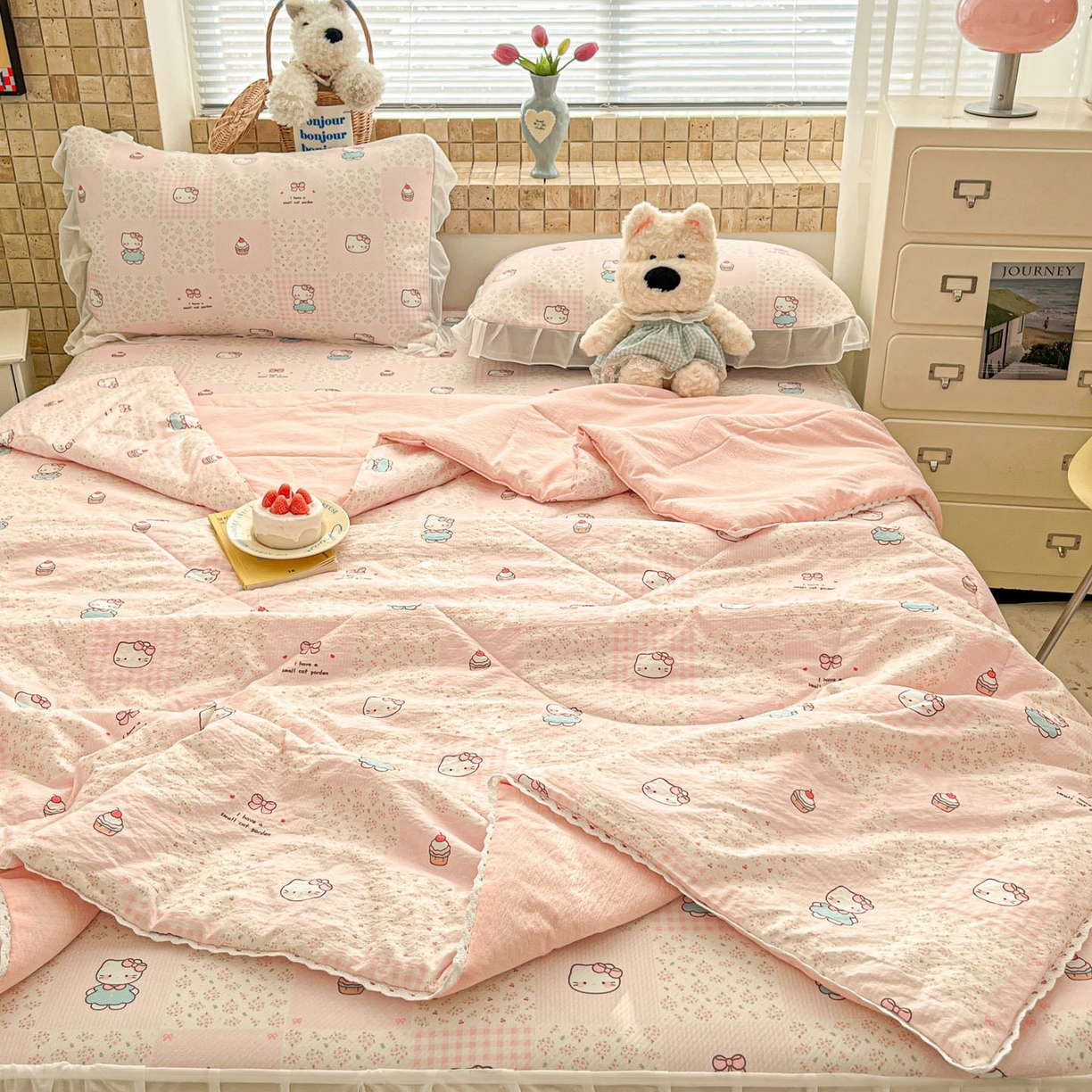 91家纺网 家纺一手货源 找家纺 （总）川悦生活 2026新款雪纺冰丝床裙凉席三件套