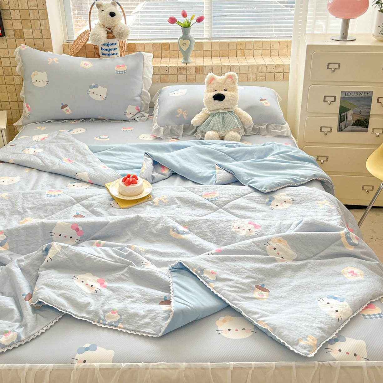 91家纺网 家纺一手货源 找家纺 （总）川悦生活 2026新款雪纺冰丝床裙凉席三件套