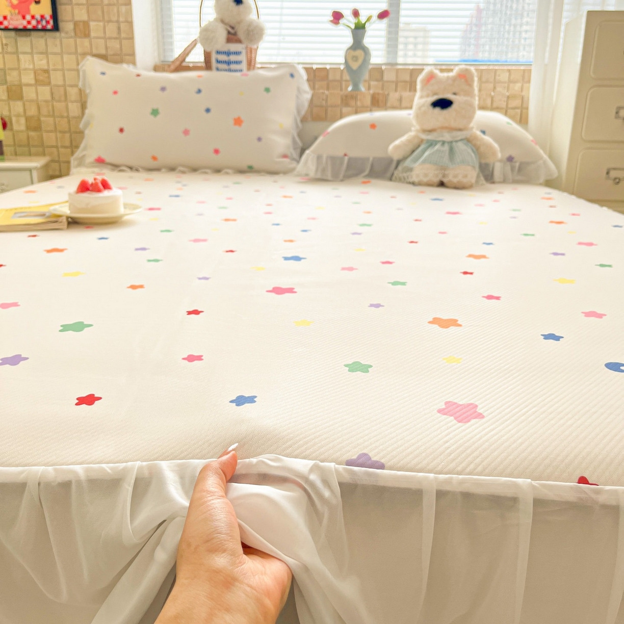 91家纺网 家纺一手货源 找家纺 （总）川悦生活 2026新款雪纺冰丝床裙凉席三件套