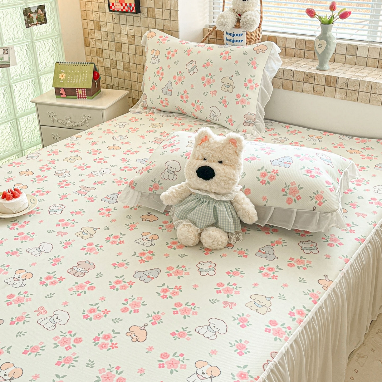 91家纺网 家纺一手货源 找家纺 （总）川悦生活 2026新款雪纺冰丝床裙凉席三件套