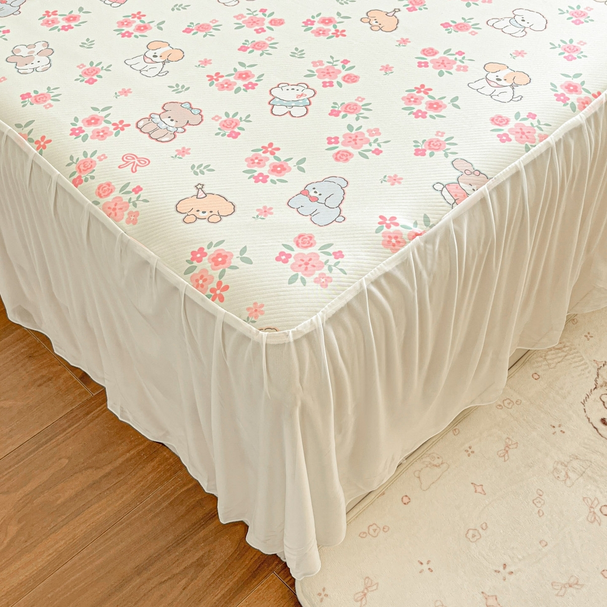 91家纺网 家纺一手货源 找家纺 （总）川悦生活 2026新款雪纺冰丝床裙凉席三件套