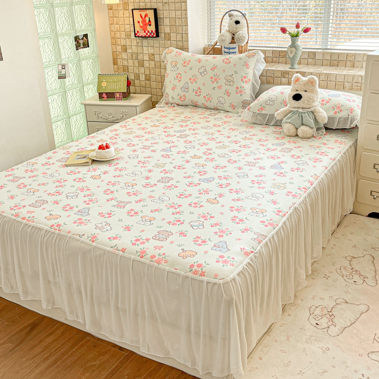 91家纺网 家纺一手货源 找家纺 （总）川悦生活 2026新款雪纺冰丝床裙凉席三件套