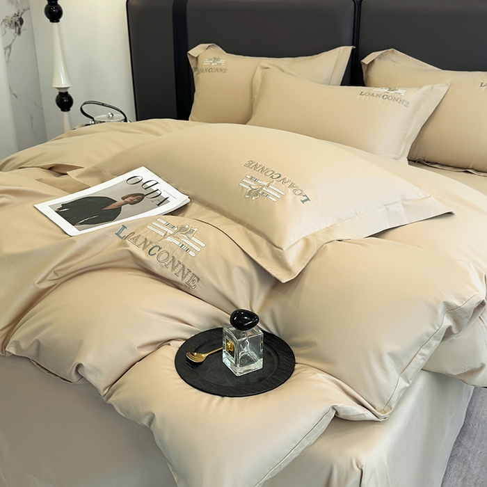 91家纺网 家纺一手货源 找家纺 乐蔻家纺 2026新款四季款全棉纯棉绣花四件套 星雅 金