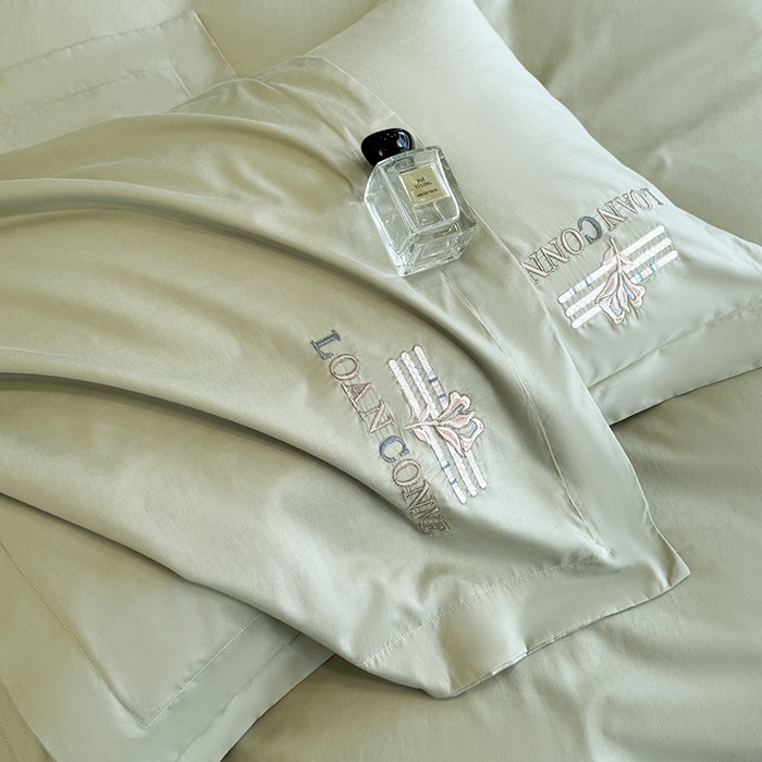 91家纺网 家纺一手货源 找家纺 乐蔻家纺 2026新款四季款全棉纯棉绣花四件套 星雅 绿