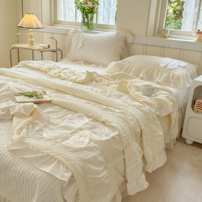 91家纺网 家纺一手货源 找家纺 （总）梵克保罗 2026春夏新款雪纺床盖夏被夏凉被空调被四件套单夏被床盖三件套