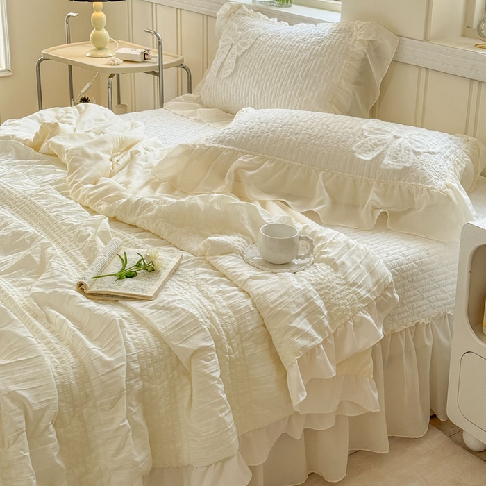 91家纺网 家纺一手货源 找家纺 （总）梵克保罗 2026春夏新款雪纺床盖夏被夏凉被空调被四件套单夏被床盖三件套