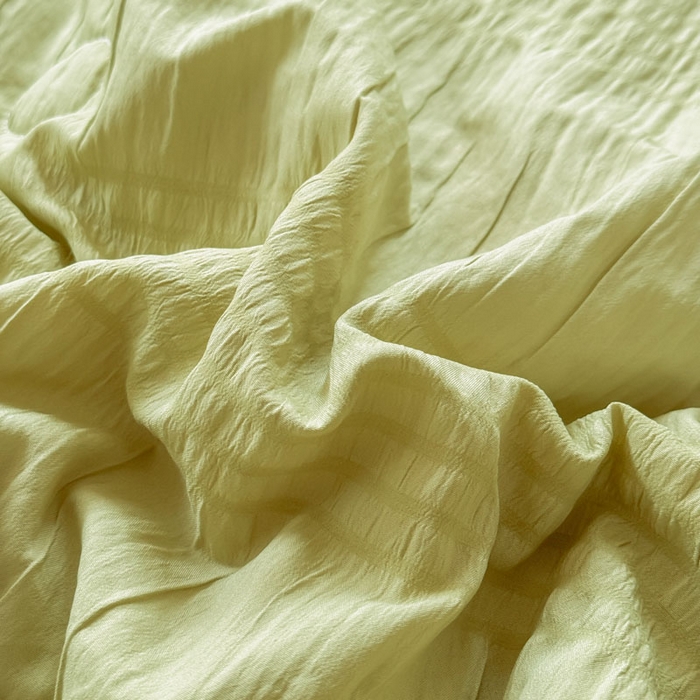 91家纺网 家纺一手货源 找家纺 梵克保罗 2026春夏新款雪纺床盖夏被夏凉被空调被四件套单夏被床盖三件套 嫩芽绿