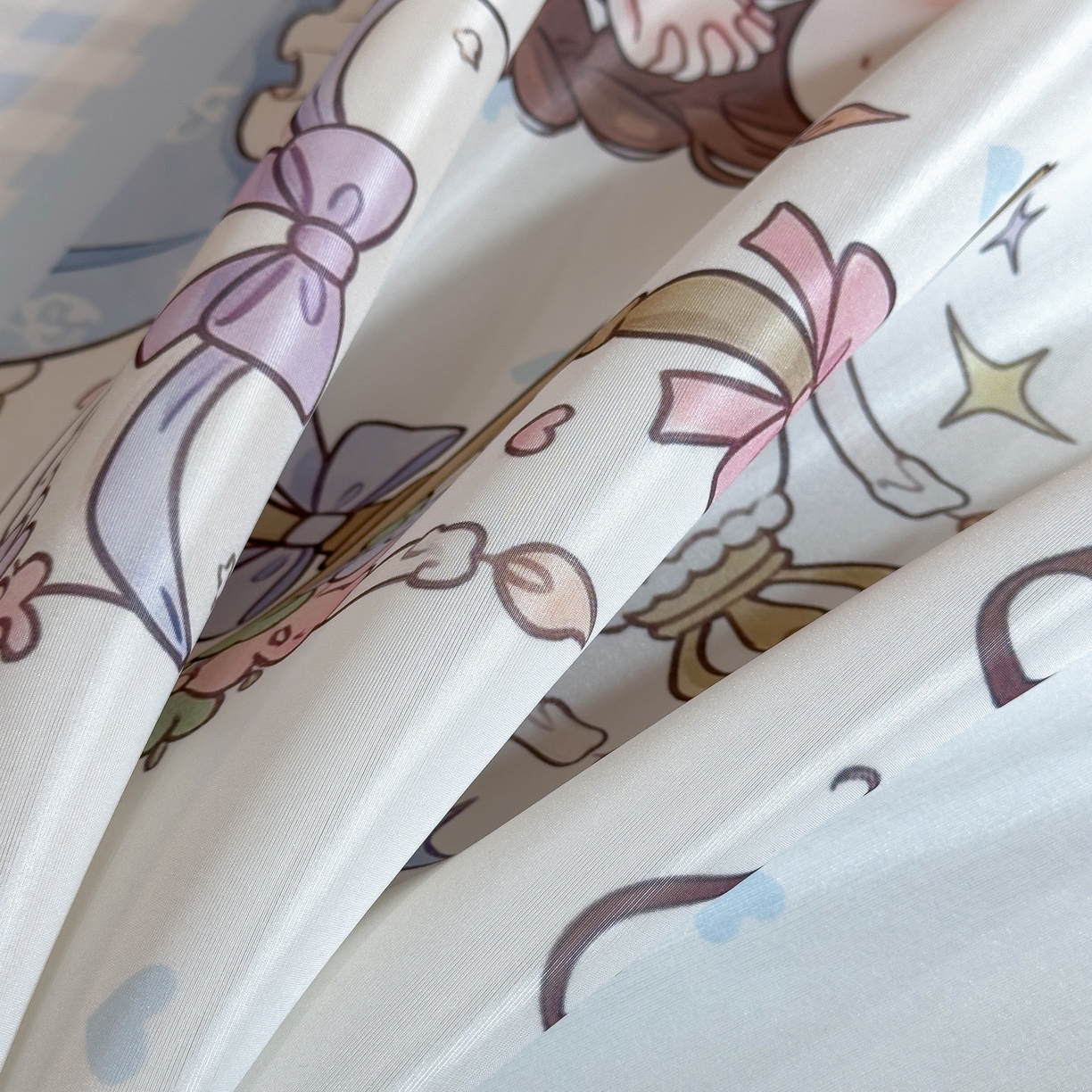 91家纺网 家纺一手货源 找家纺 丝羽坊 2026新款ins设计师原创大版小清新卡通冰皮复合软凉席  甜梦公主-床笠款