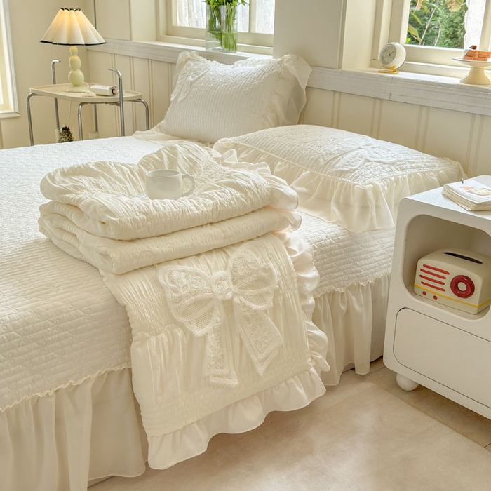 91家纺网 家纺一手货源 找家纺 （总）梵克保罗 2026春夏新款雪纺床盖夏被夏凉被空调被四件套单夏被床盖三件套