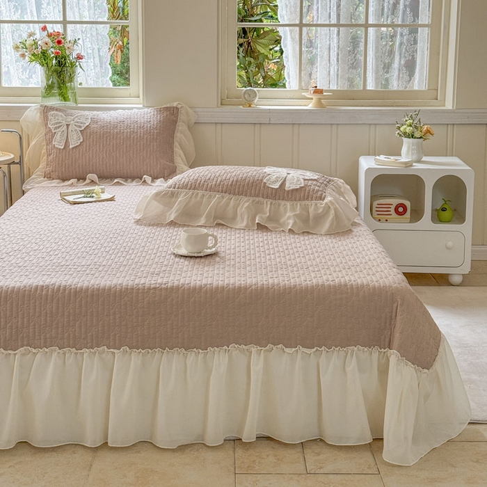 91家纺网 家纺一手货源 找家纺 （总）梵克保罗 2026春夏新款雪纺床盖夏被四件套单夏被床盖三件套