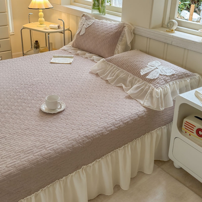 91家纺网 家纺一手货源 找家纺 （总）梵克保罗 2026春夏新款雪纺床盖夏被四件套单夏被床盖三件套