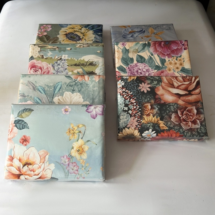 91家纺网 家纺一手货源 找家纺 （总）桔禾家纺 2026新款田园花卉小清新直播加厚植物羊绒四件套高克重磨毛跨境四件套 大量现货