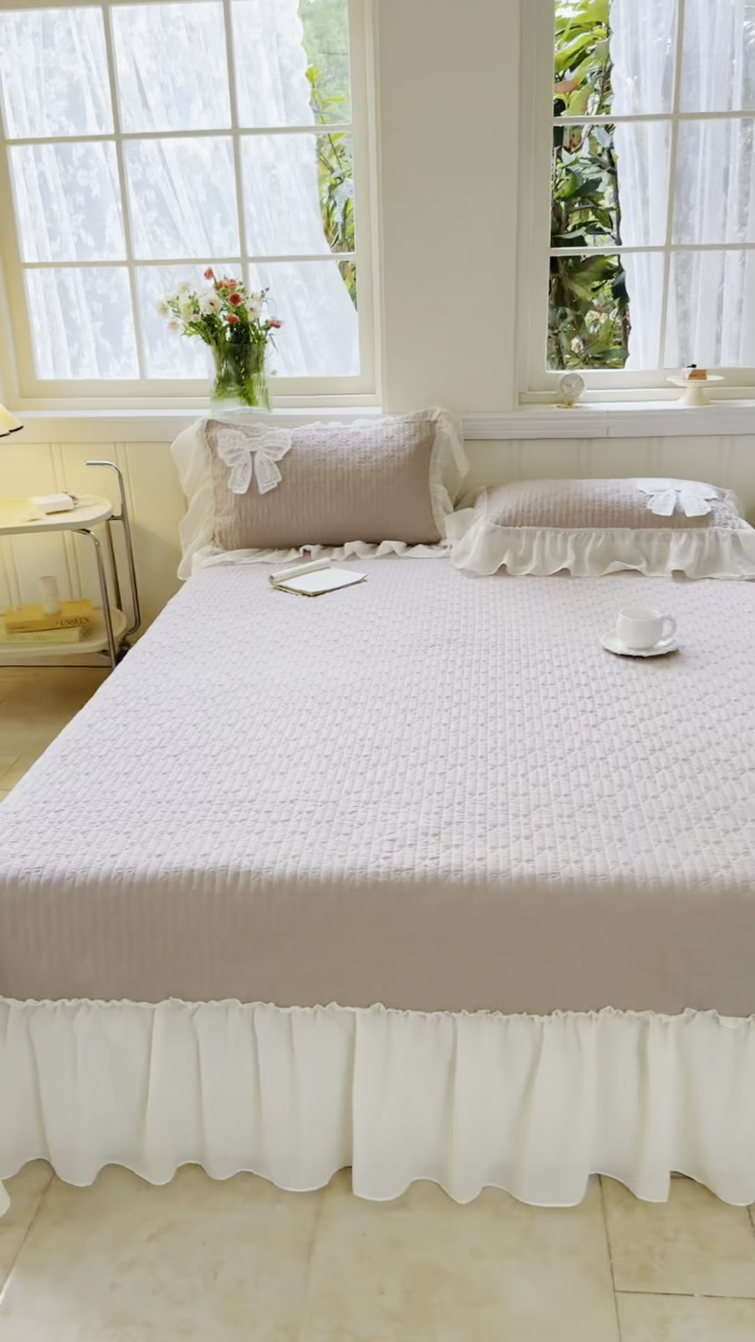 91家纺网 家纺一手货源 找家纺 （总）梵克保罗 2026春夏新款雪纺床盖夏被四件套单夏被床盖三件套