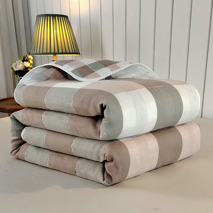 91家纺网 家纺一手货源 找家纺 （总）静缘分 2026新款全棉纯棉6层纱布毛巾被纯棉六层纱布毯