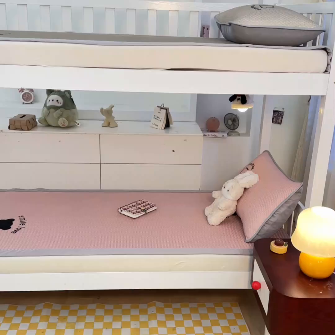 91家纺网 家纺一手货源 找家纺 （总）家品罗兰 2026新款夏季A类真PE凉感冰豆豆凉席冰丝床单单件冰丝席家用可机洗单人学生宿舍上下铺寝室席-学生款