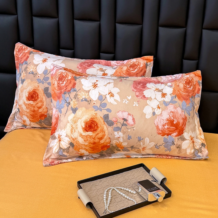 91家纺网 家纺一手货源 找家纺 桔禾家纺 2026新款田园花卉小清新直播加厚植物羊绒四件套高克重磨毛跨境四件套 大量现货 巴黎春天